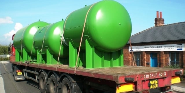 Surge Pressure Vessels on lorry