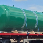 20m3 green Abbotts pressure vessel containing a compressed gas